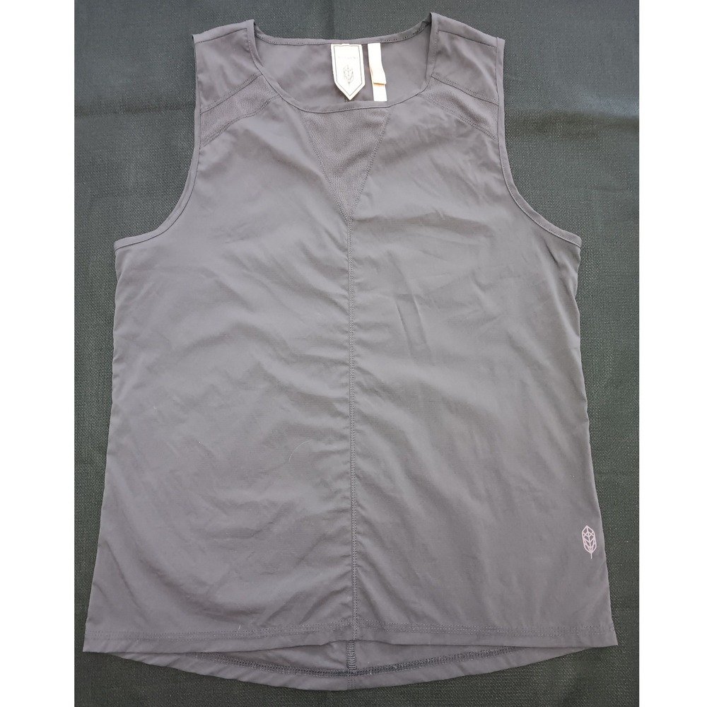 Indygena Womens Gray Mesh Detail Performance Athletic Tank Top Size S Small